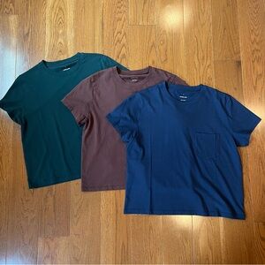 Bundle of three size medium Everlane THE BOX-CUT TEE IN ESSENTIAL COTTON